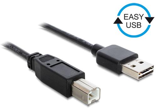 Delock Easy USB Cable A - B St/St 3.00m black