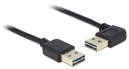 Delock USB Cable A - A St/St 1.00m 90° sw Easy USB