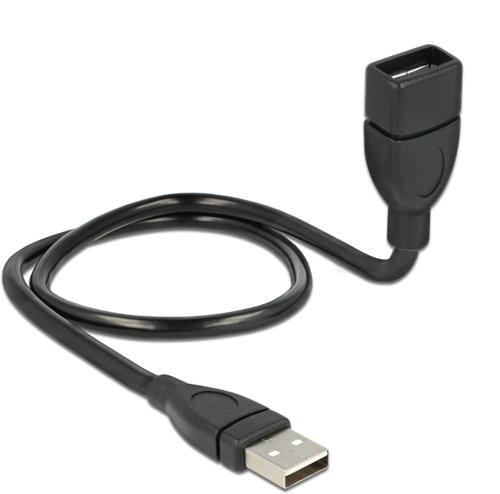 Delock USB Version A - A Straight/Butt 0.50m ShapeCable sw