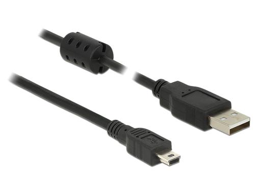 Delock USB Cable A - Mini-B St/St 1.50m black