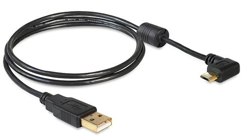 Delock USB Cable A - Micro-B 90° St/St 1.00m sw