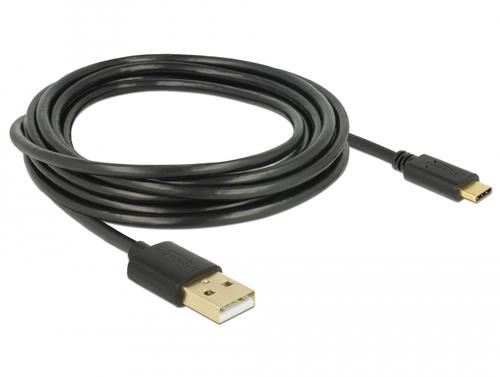 Delock USB Cable 2.0 A to C 3.0m black