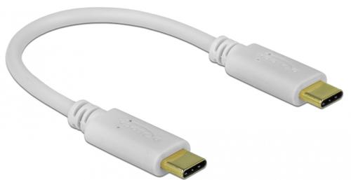 Delock USB Type-C charging cable 15 cm PD 100 W white