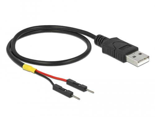 Delock USB Type-A Power Cord with 2x Post Connectors, 30cm
