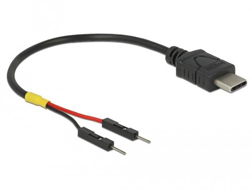 Delock USB C power cable to 2x post connectors individually 10cm