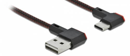 Delock USB-A 2.0 Connector Bent USB-C Connector 0.5m SW
