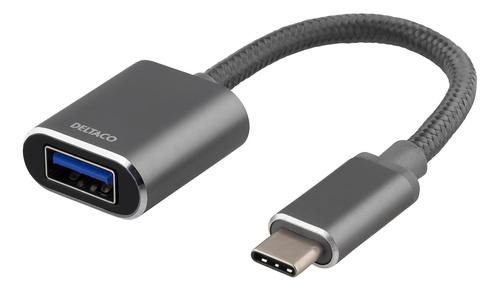 Deltaco USBC-1277 USB cable USB 3.2 Gen 1 (3.1 Gen 1) 0.1 m USB A White