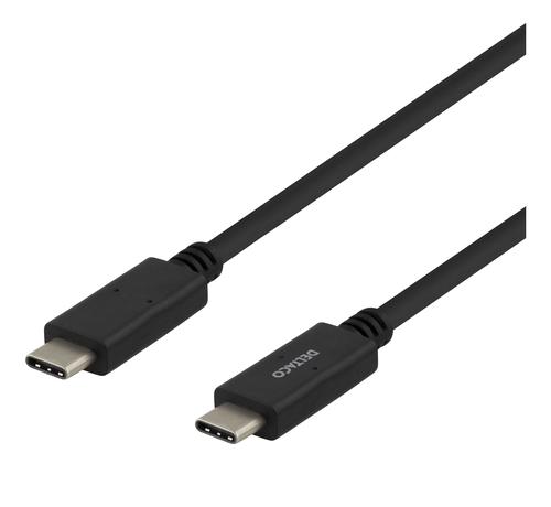 Deltaco USBC-2001M USB cable, USB 2.0, 1 meter, 0.48 Gbit/s, Black