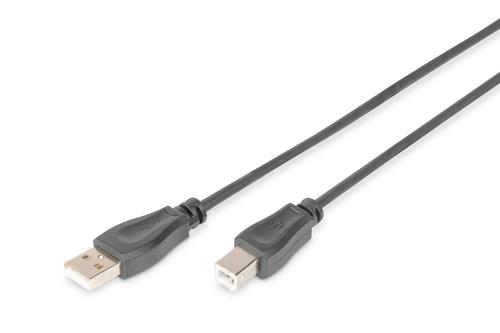 Digitus USB 2.0 Connection Cable Type A - B St/St 3.0m, black