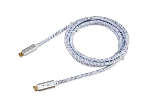 Equip USB-C3.2-C Gen2 4K PD100W St/St 3.00m cable white