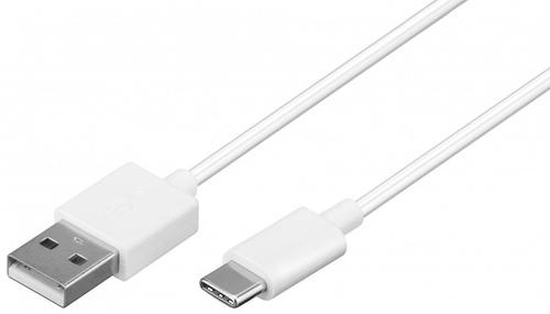 Goobay USB 2.0 Cable, USB-A to USB-C (white, 2 meters)