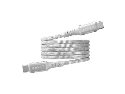 HAVIT CB6297 – Magnetic USB Type-C to USB Type-C cable, 1m (white)