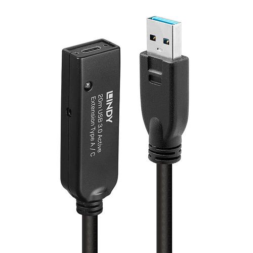 Lindy USB 3.0 Active Extension Cable Type A to C 20m