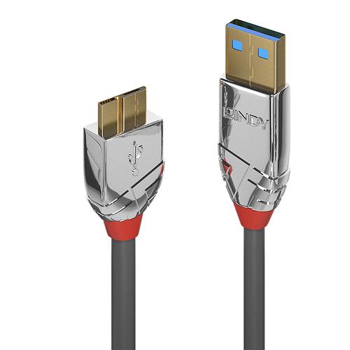Lindy USB 3.0 Type A/Micro-B Chrome Line M/M 2m