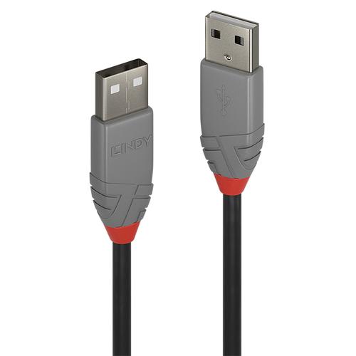 Lindy USB 2.0 Type A/A Anthracite Line M/M 1m