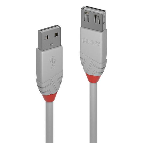 Lindy USB 2.0 Extension Type A/A Anthra Line M/F 0.5m grey