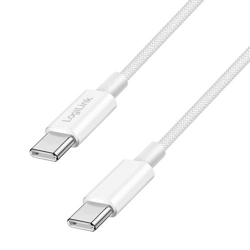Logilink USB-C 1.5m with nylon braid white
