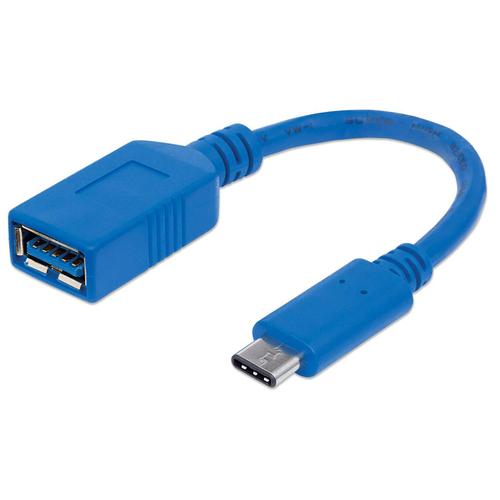 Manhattan USB Cable 3.1 C - A St/Bu 0.15m blue