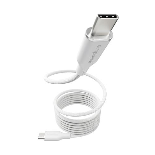 PanzerGlass empower™ by ® Magnetic 240W USB-C to USB-C Cable | USB 2.0 | 1.5M | Silver White