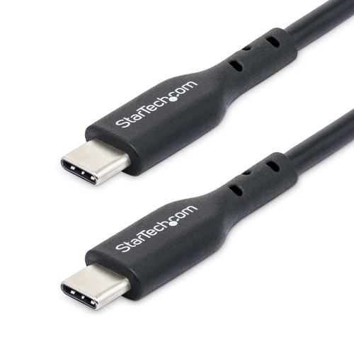 StarTech.com 13ft (4m) USB-C Charging Cable, Charge AND Sync, 60W (3A) PD, USB 2.0 Laptop Charger Cable, TPE Jacket - Black USB C Charging Cord