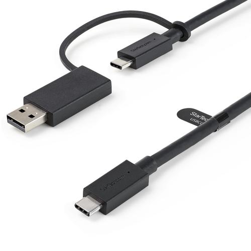 StarTech.com 3.3ft (1m) USB-C Cable with USB-A Adapter Dongle, USB 10Gbps/5Gbps, 100W (5A) PD, 8K 60Hz / 4K 144Hz DP Alt Mode - Thunderbolt Compatible