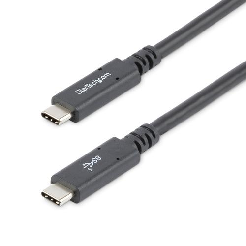 StarTech.com 6ft (1.8m) USB-C Cable, USB 5Gbps, 100W (5A) Power Delivery, Certified to work with Chromebook, 4K 60Hz DP Alt Mode, USB-IF Certified - Thunderbolt Compatible