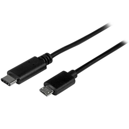 StarTech.com 1.6ft (50cm) USB-C to Micro USB-B Cable, Data Cord, USB 2.0, USB C to Micro-B Data Transfer Cable