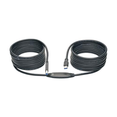 TRIPP LITE U328-025 USB 3.0 SuperSpeed Active Repeater Cable (A to B M/M), 25 ft. (7.62 m)