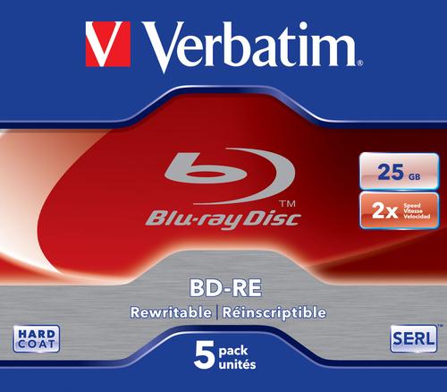 Verbatim Blu-ray 25GB 5pcs Jew.C 2x White Blue Surface