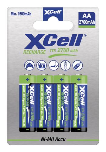 XCell Akku X2700 B4 Ni-MH Mignon AA 1.2V 2700mAh 4St.