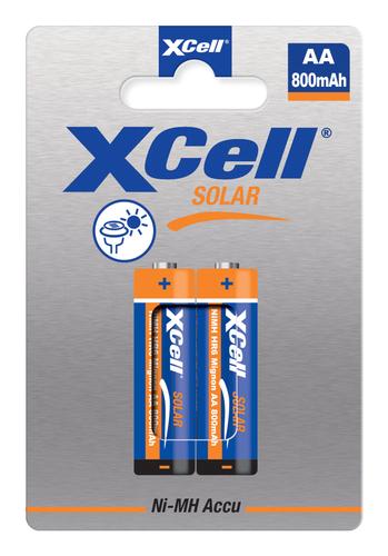 XCell Rechargeable Battery Solar X550AA Ni-MH AA 1.2V 800mAh 2pcs.