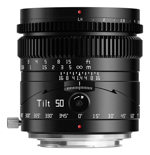 TTArtisan Tilt 50mm F1.4 MILC Standard Lens, Black