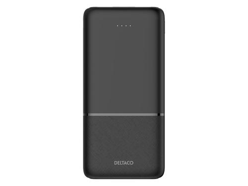 Deltaco PB-C1007 Power Bank, Lithium Polymer (LiPo), 10000 mAh, Black