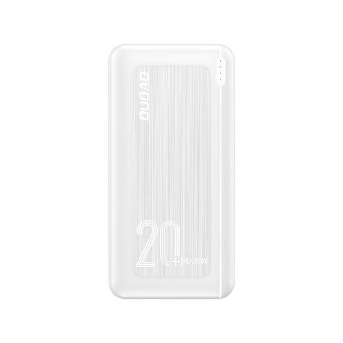 Dudao power bank 20000 mAh Power Delivery 20W Quick Charge 3.0 2x USB / USB Type-C white (K12PQ + white) Polymer