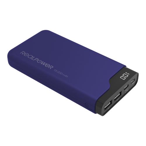 Realpower Powerbank PB-15000C Navy Blue 15,000mAh