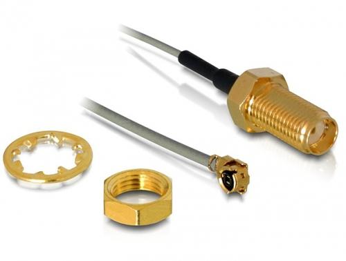 Delock SMA antenna cable connector for installation MHF /U.FL-LP-068 compatible connector (20cm)