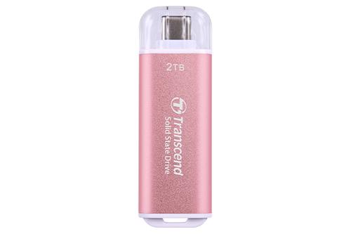 Transcend TS2TESD300P external solid state drive 2 TB USB Type-C Pink