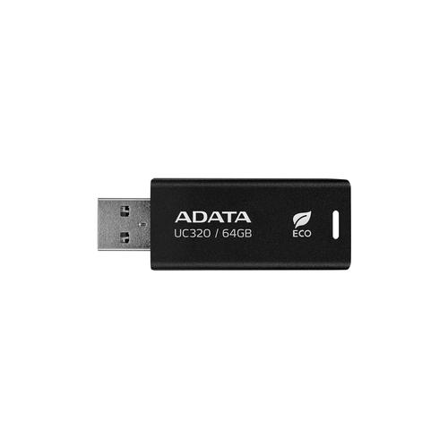 Adata UC320 USB flash drive, 64 GB, USB Type-A 3.2 Gen 1 (3.1 Gen 1), Black