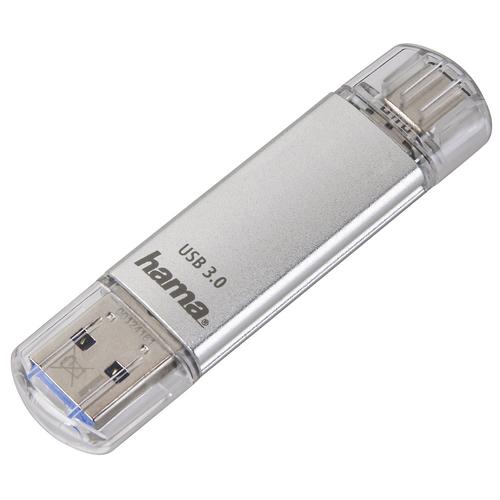 Hama C-Laeta USB flash drive 64 GB USB Type-A / USB Type-C 3.2 Gen 1 (3.1 Gen 1) Silver
