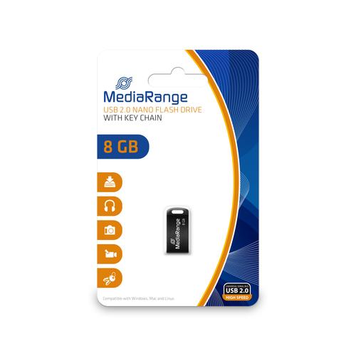 MediaRange USB Nano 8 GB (black, USB-A 2.0)
