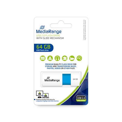 MediaRange USB Stick 64GB USB 2.0 Color Edition blue
