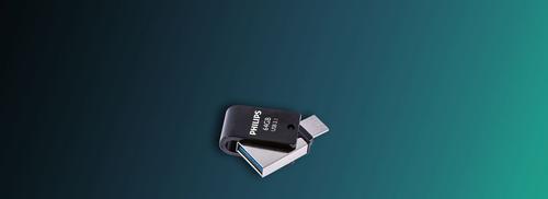 PHILIPS FM64DC152B/00 USB flash drive 64 GB USB Type-C 3.2 Gen 1 (3.1 Gen 1) Black