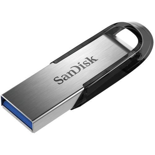 SANDISK Ultra Flair USB flash drive, 32 GB, USB Type-A 3.2 Gen 1 (3.1 Gen 1), Black, Stainless Steel