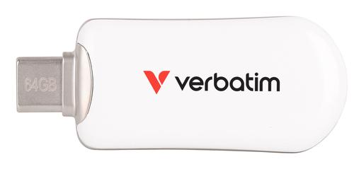 Verbatim Plectra USB-C Flash Drive White 64GB