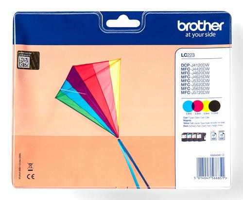 BROTHER Genuine LC223VALBP Ink Cartridge Multipack
