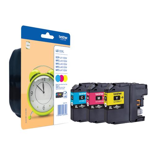 BROTHER LC125XLRBWBPDR ink cartridge 1 pc(s) Original Black, Cyan, Magenta, Yellow