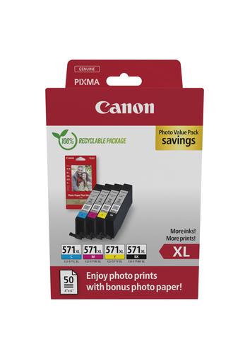 CANON Ink 0332C006 / CLI-571XL BK,C,M,Y XL Multipack