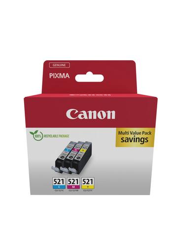 CANON 2934B016 ink cartridge, 3-pack, Original Cyan, Magenta, Yellow