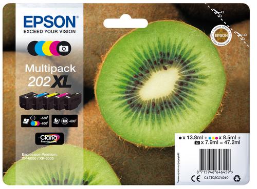 EPSON Ink C13T02G74010 / 202XL XL BK, PBK, C, M, Y