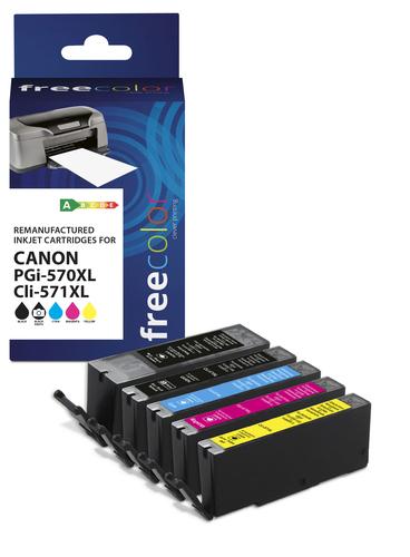 Freecolor Canon PGI-570XL black + CLI-571XL BK/CMY remanufactured